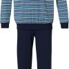 Robson Pyjamas | Robson Sky Blue Cotton Pyjama 'Stripes All The Way'