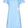 Rebelle Nightshirts | Rebelle Ladies Short Sleeve 'V' Neck Cotton Single Jersey Nightdress 'Holly Hound Dog'