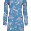 Pastunette Nightshirts | Pastunette Ladies Long Sleeve Cotton Nightdress 'Paisley Peacock'