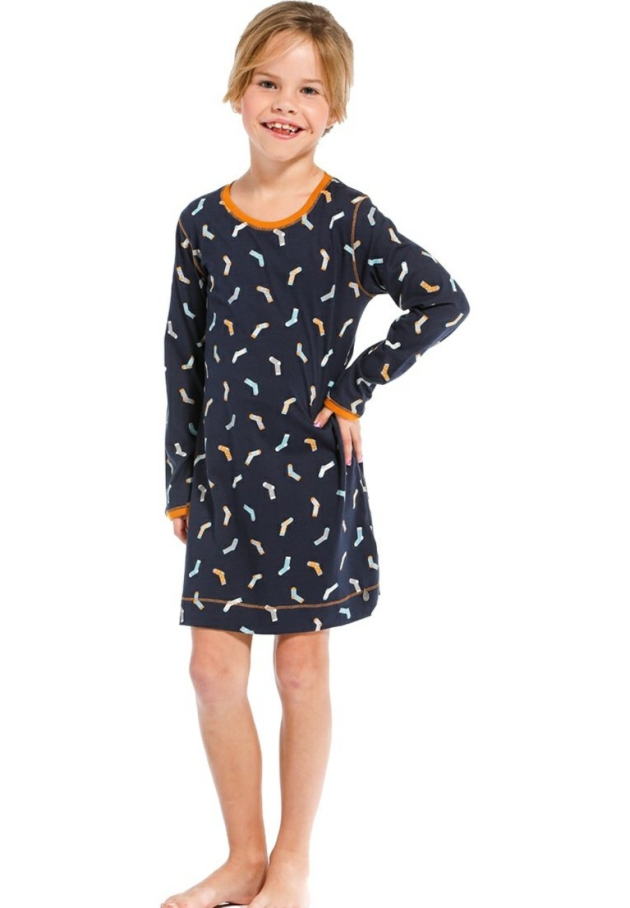 Rebelle Girls Nightshirts | Rebelle Girls Girls Cotton Nightdress 'Crazy Socks '