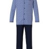 Pastunette for Men Pyjamas | Pastunette For Men Light Blue Full Button Cotton Pyjama 'Chain Link'