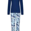 Pastunette Pyjamas | Pastunette Ladies Long Sleeve Cotton Pyjama Set 'Relax & Winter Garden Flowers'