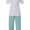 Pastunette Pyjamas | Pastunette Ladies Short Sleeve Cotton Pyjama Set With Buttons 'Softly Dotty'