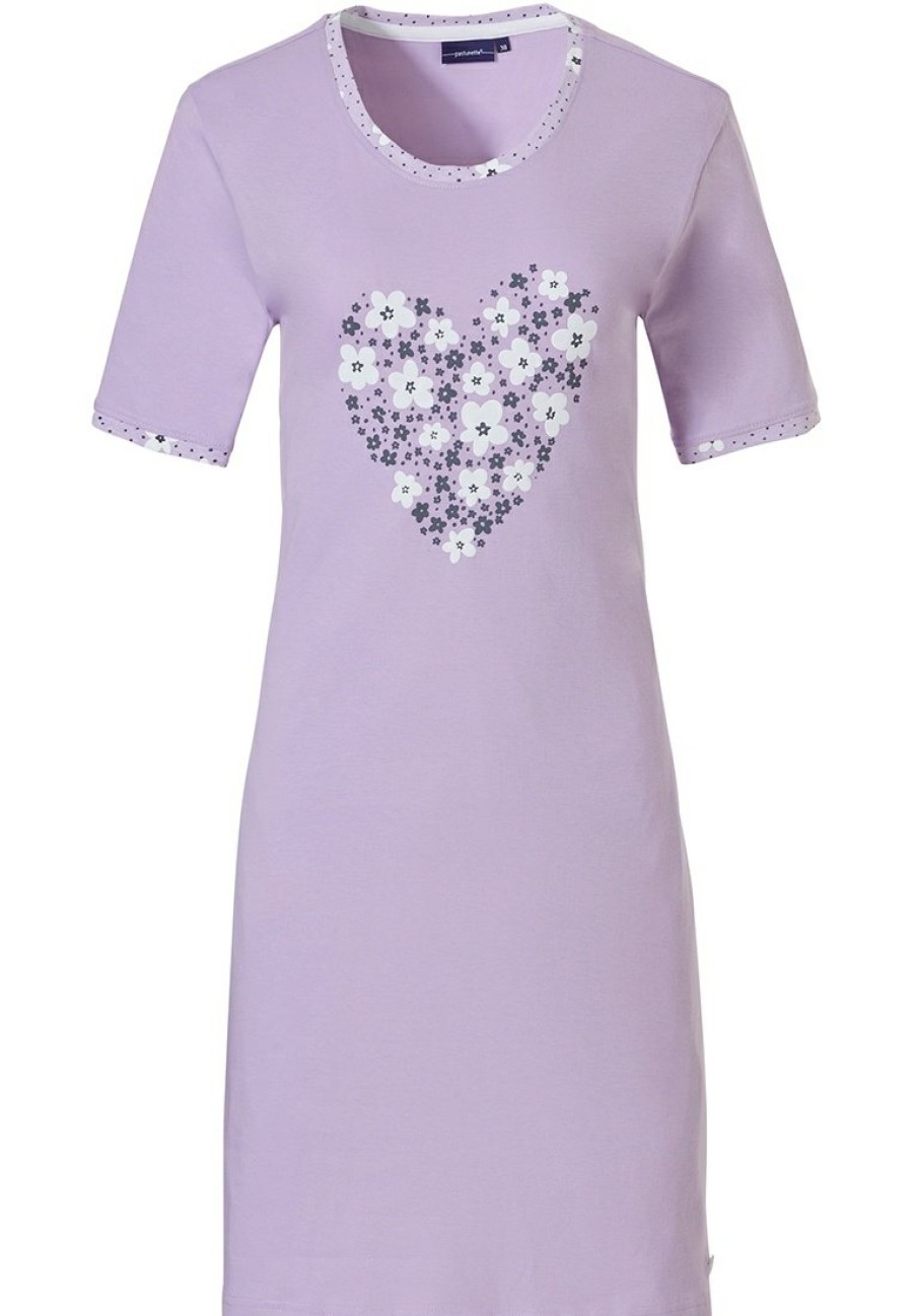 Pastunette Nightshirts | Pastunette Ladies Short Sleeve Cotton Nightdress 'Lovely Little Flowers '