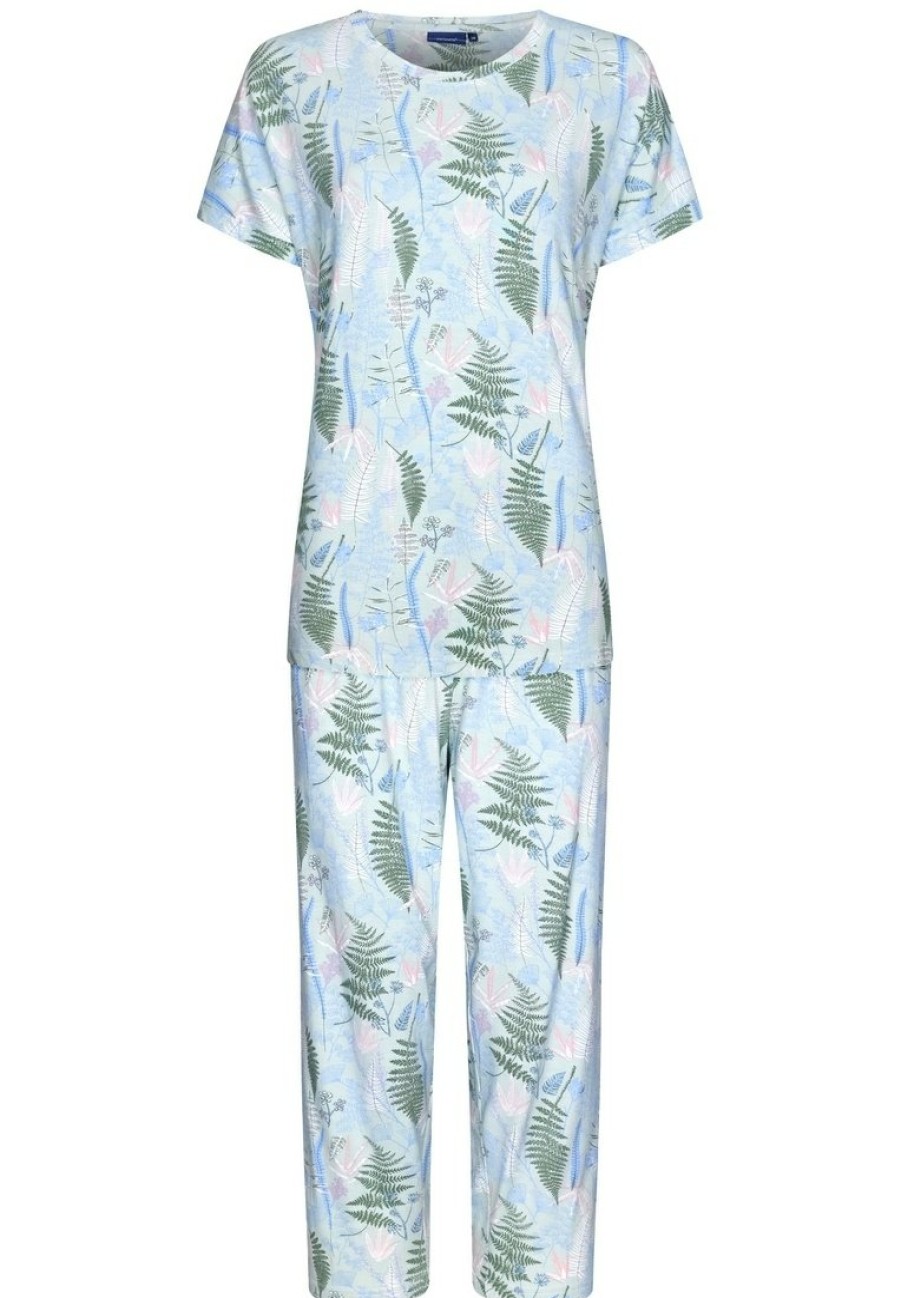 Pastunette Pyjamas | Pastunette Ladies Short Sleeve Bamboo-Mix 3/4 Pyjama 'Outdoor Life'