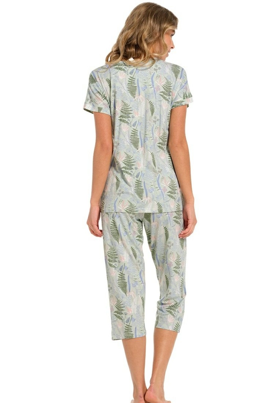 Pastunette Pyjamas | Pastunette Ladies Short Sleeve Bamboo-Mix 3/4 Pyjama 'Outdoor Life'