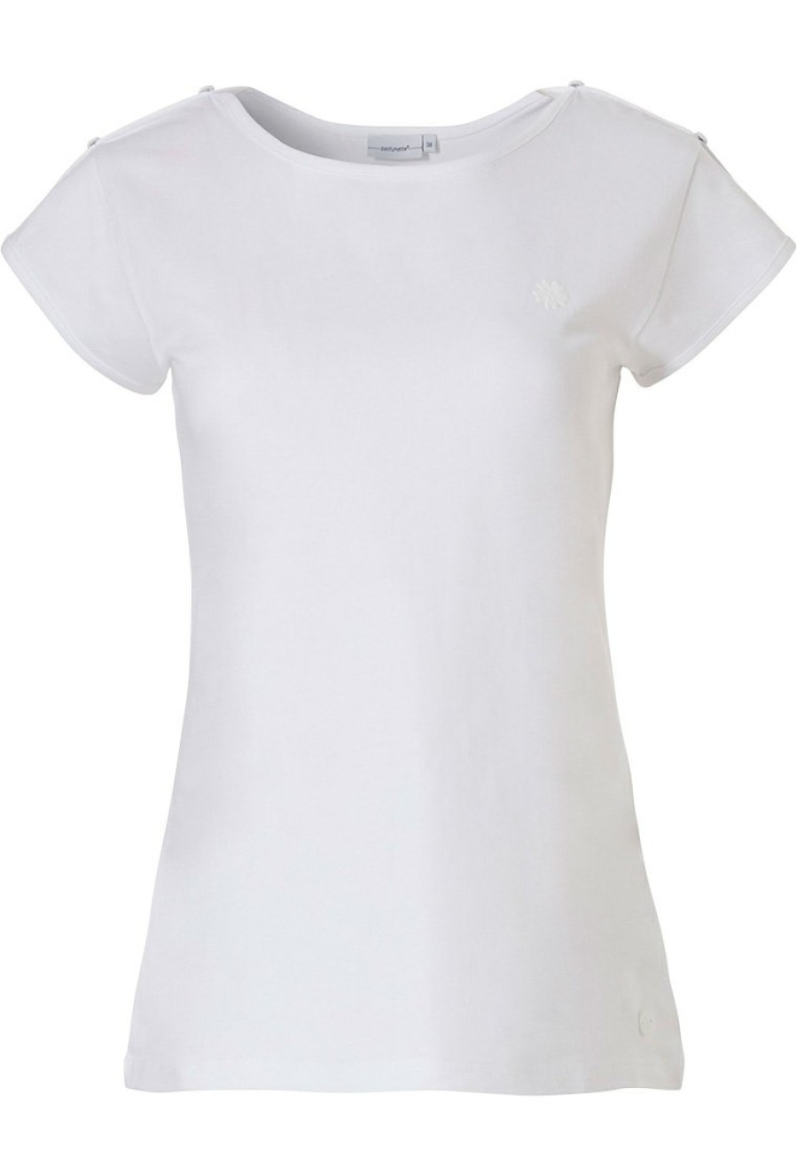 Pastunette Mix & Match | Pastunette Mix & Match Ladies White Short Sleeve Top