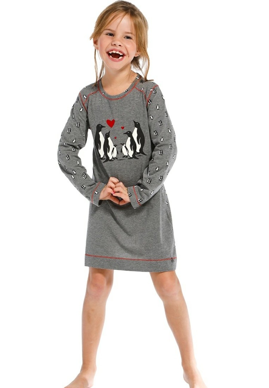 Rebelle Girls Nightshirts | Rebelle Girls Girls Nightdress 'Penguin Family Love '