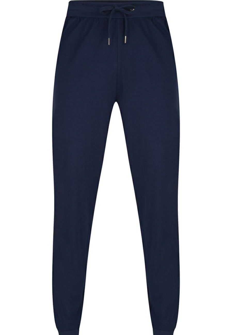 Pastunette for Men Mix & Match | Pastunette For Men Men'S Blue Mix & Match Long Cotton Pyjama, Lounge Style Pants With Cuffs And An Elasticated Tie-Waist