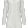 Pastunette Nightshirts | Pastunette Ladies Cotton Flannel Full Button Nightdres 'Modern Stripes