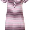 Pastunette Nightshirts | Pastunette Stripey Cotton Nightdress 'Raspberry Pink Stripes'