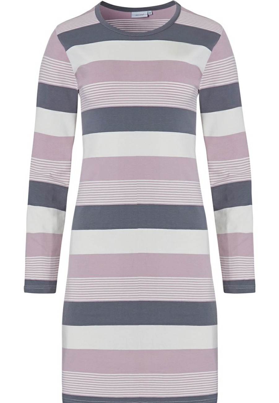 Pastunette Nightshirts | Pastunette Ladies Long Sleeve Nightdress 'Mixed Bold Stripes'