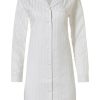 Pastunette Deluxe Nightshirts | Pastunette Deluxe Snow White Full Button Nightdress 'Soft As Satin Stripes'