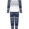 Rebelle Pyjamas | Rebelle Dark Blue Long Sleeve Cotton Pyjama 'Nordic Beauty'