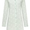 Pastunette Nightshirts | Pastunette Ladies Organic Cotton Long Sleeve Nightdress 'Dotty Circles & Stripes'