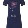 Rebelle Nightshirts | Rebelle Blue Short Sleeve Cotton Nightdress 'Daisy Girl Pink'