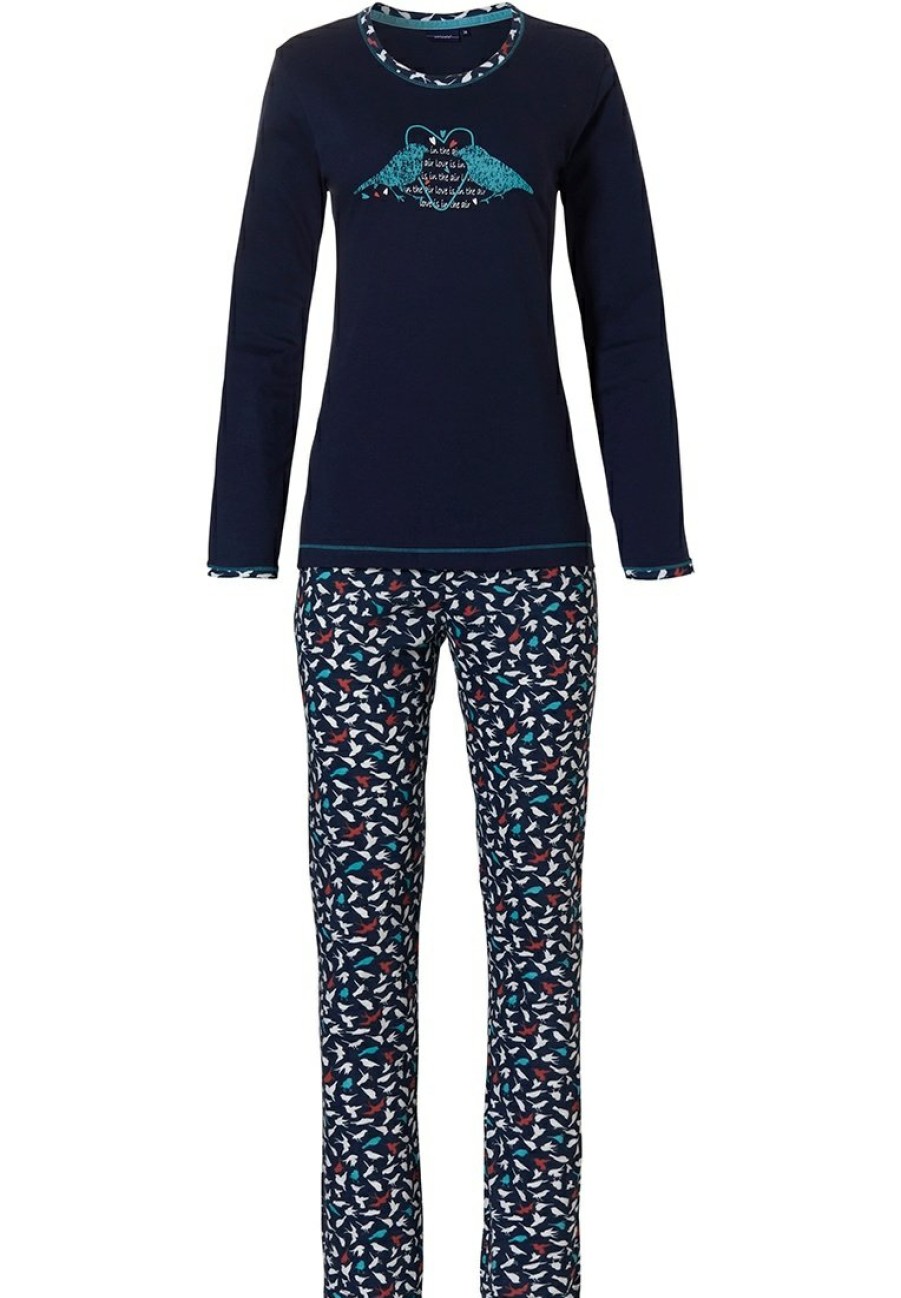 Pastunette Pyjamas | Pastunette Ladies Organic Cotton Pyjama Set 'Dream Love Birds'