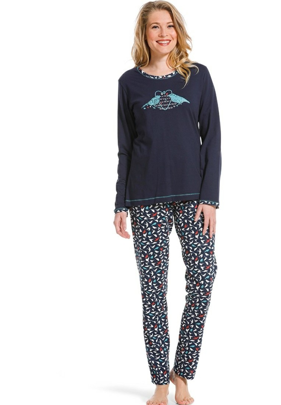 Pastunette Pyjamas | Pastunette Ladies Organic Cotton Pyjama Set 'Dream Love Birds'