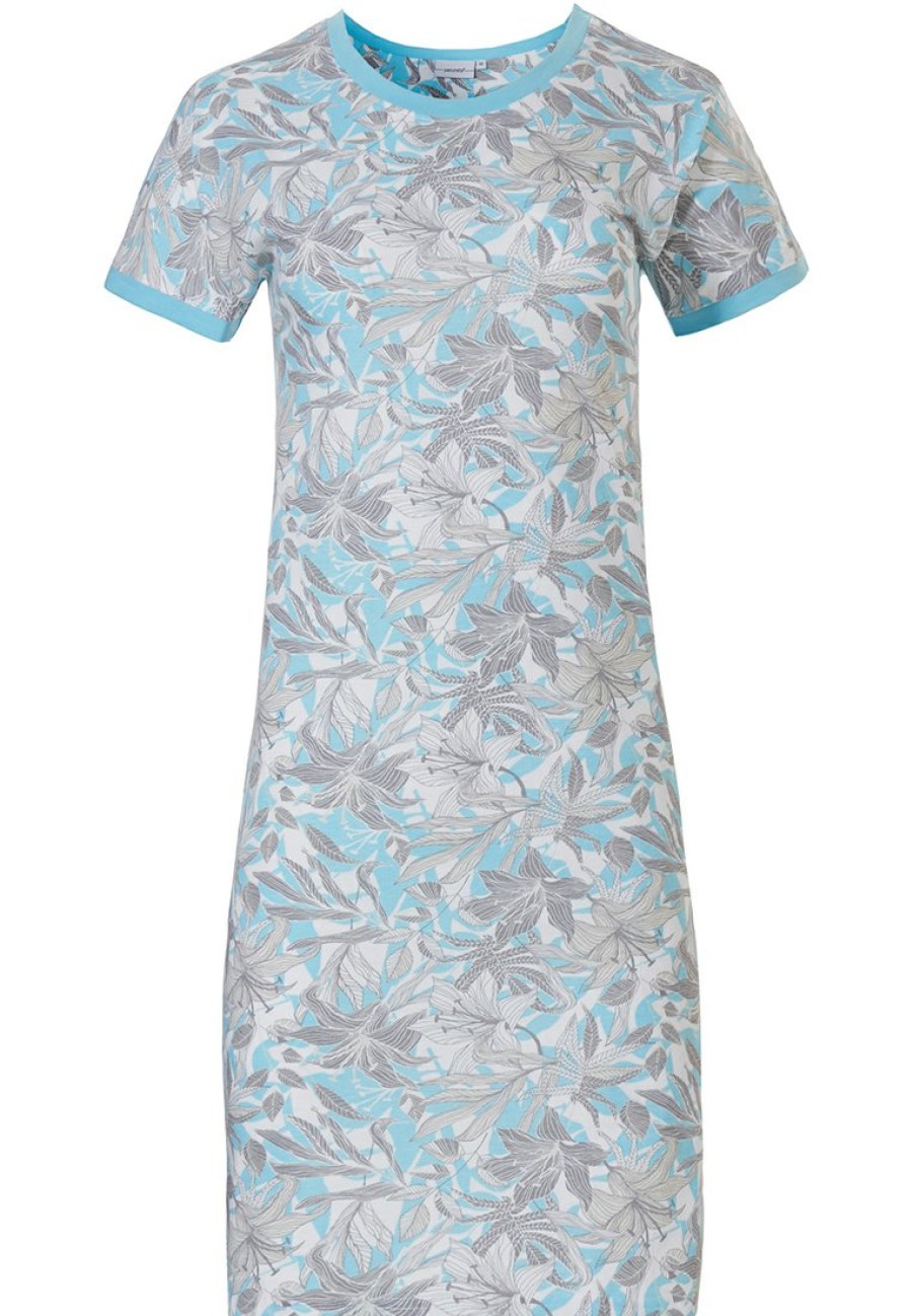 Pastunette Nightshirts | Pastunette Short Sleeve Cotton Nightdress 'Floral Dream Garden'