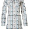 Pastunette Nightshirts | Pastunette Full Button French Terry Nightshirt 'Mysterious Circles & Checks'