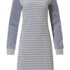 Pastunette Nightshirts | Pastunette Ladies Soft Velvet Lounge Dress 'Just Stripes'