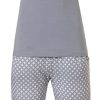 Pastunette Deluxe Pyjamas | Pastunette Deluxe Short Sleeve Modal Pyjama With Buttons 'Circles & Stars'