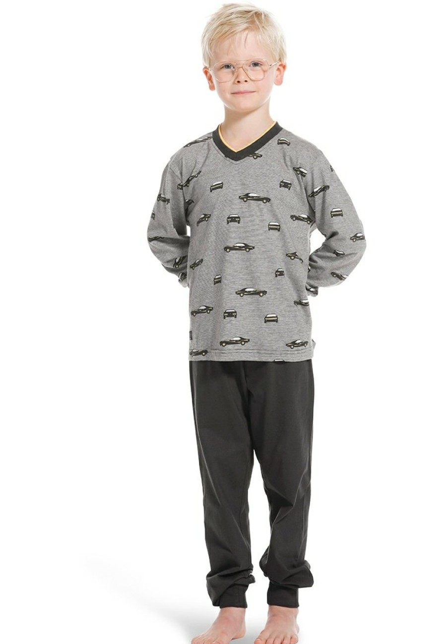 Pastunette jr Pyjamas | Pastunette Jr Boys Cotton Pyjama Set With Cuffs 'Cool Car'