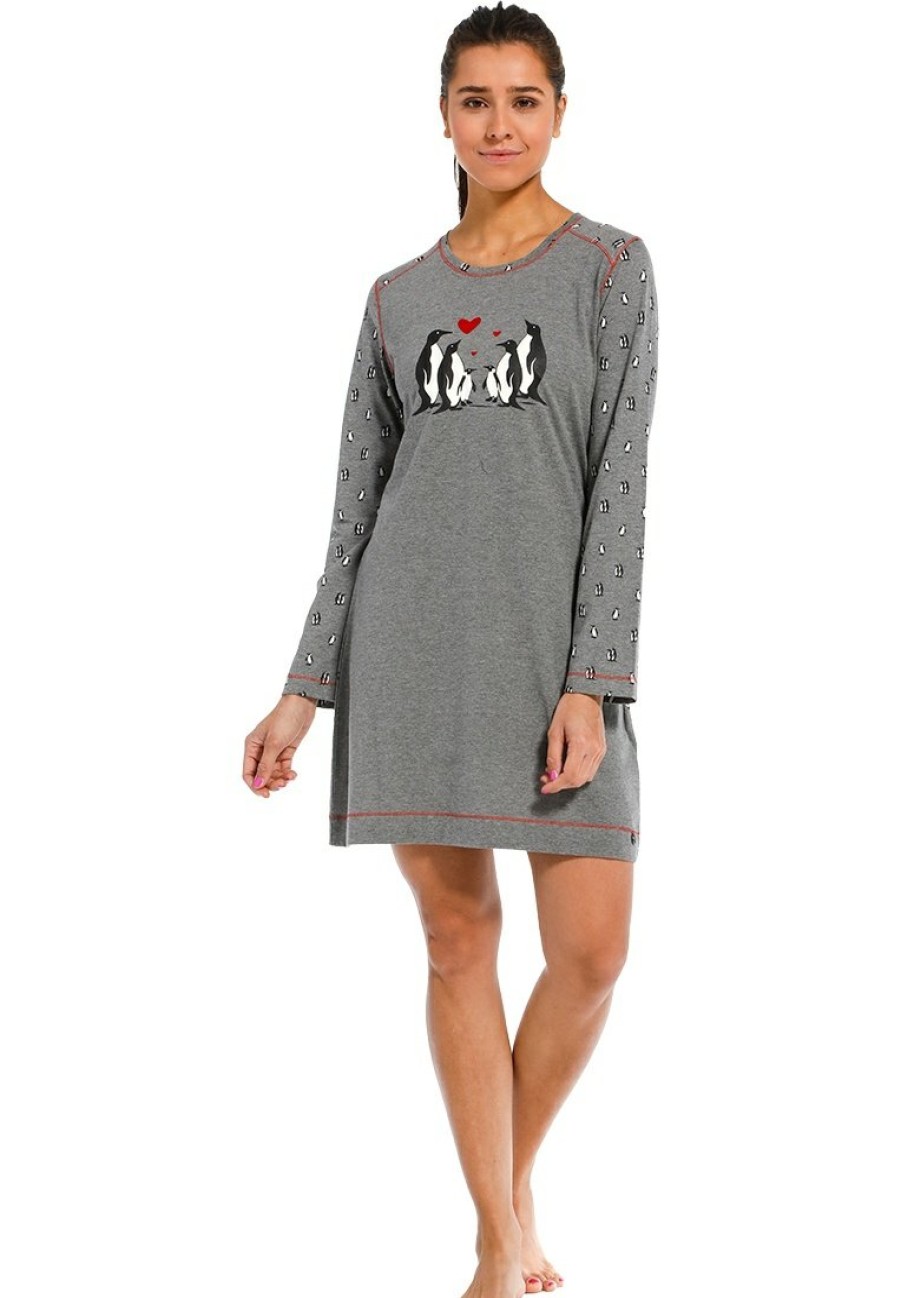 Rebelle Nightshirts | Rebelle Long Sleeve Nightdress 'Penguin Family Love '