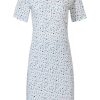 Pastunette Nightshirts | Pastunette Ladies Short Sleeve Cotton Nightdress With Buttons 'Softly Dotty'