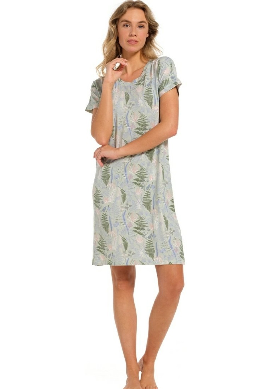 Pastunette Nightshirts | Pastunette Ladies Short Sleeve Bamboo-Mix Nightdress 'Outdoor Life'