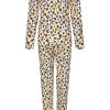 Rebelle Pyjamas | Rebelle Ladies Long Sleeve Cotton Pyjama With Cuffs' Hidden Chic Flowers'