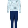 Pastunette Pyjamas | Pastunette Long Sleeve Light Blue Pyjama Set 'Lots Of Dots'