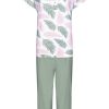 Pastunette Pyjamas | Pastunette Ladies Short Sleeve Cotton Pyjama Set With Buttons 'Outdoor Life Pink'