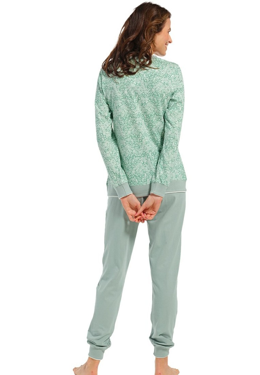 Pastunette Pyjamas | Pastunette Ladies Organic Cotton Long Sleeve Pyjama Set 'Vintage Floral'