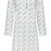 Pastunette Nightshirts | Pastunette Ladies Long Sleeve Cotton Nightdress With Buttons 'Classic Ditsy Dots'