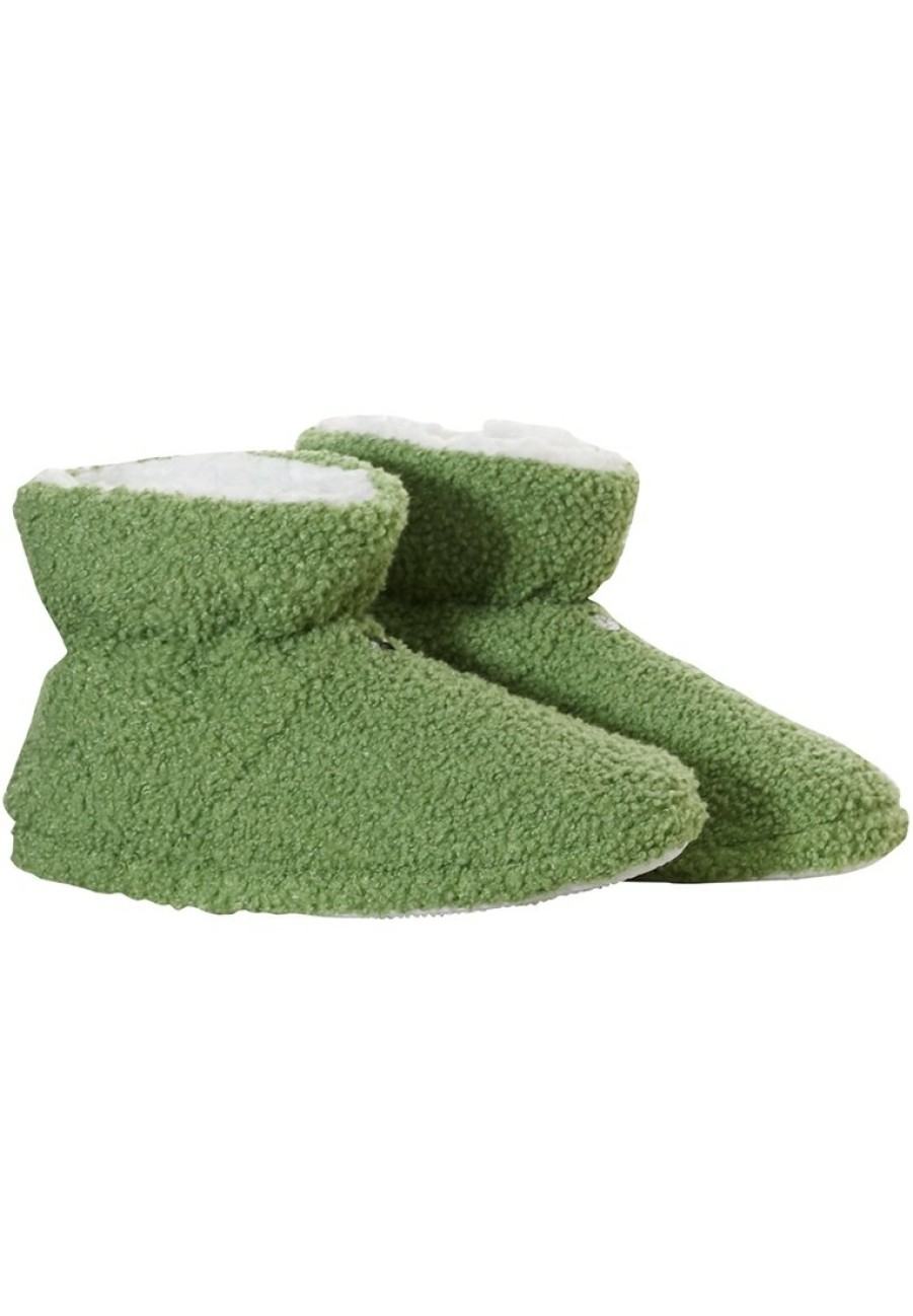 Pastunette Deluxe Slipper Boots, Blankets & More | Pastunette Deluxe Luxury Indoor House Boots 'Boucle Jade Green'