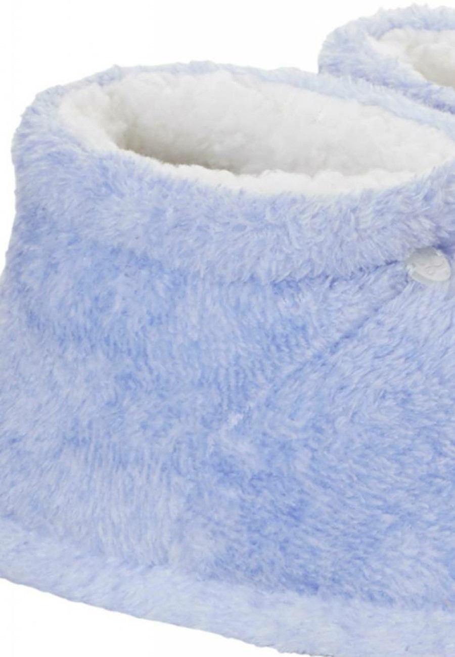 Pastunette Slipper Boots, Blankets & More | Pastunette Soft & Warm, Fluffy Coral Fleece Cobalt Blue Ankle Slipper Boots