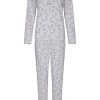 Rebelle Pyjamas | Rebelle Cotton-Mix Ladies Pyjama Set With Buttons 'Little Daisy Deers'