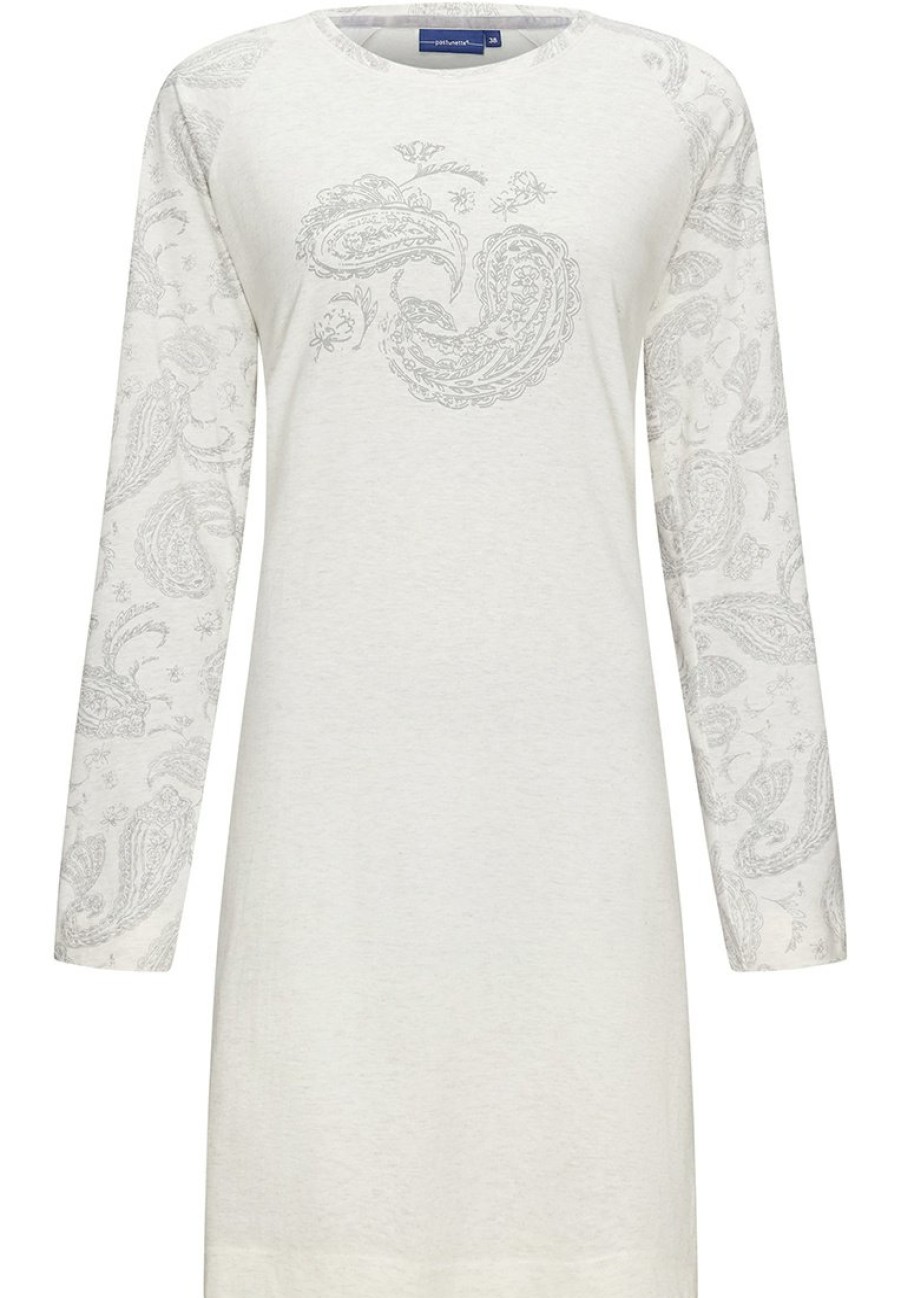 Pastunette Nightshirts | Pastunette Ladies Long Sleeve Soft Nightdress 'Paisley Dream'