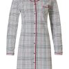 Pastunette Deluxe Nightshirts | Pastunette Deluxe Ladies Full Button Nightdress 'Stylish Checks'