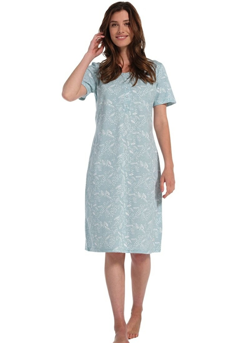 Pastunette Nightshirts | Pastunette Ladies Short Sleeve Nightdress With Buttons 'Fruity Bubbles'