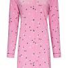 Rebelle Nightshirts | Rebelle Ladies Long Sleeve Full Button Nightdress 'Trendy Little Stars'