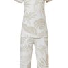 Pastunette Pyjamas | Pastunette Short Sleeve Cotton Pyjama Set 'Palm Paradise'