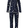 Rebelle Pyjamas | Rebelle Full Button Cotton French Terry Pyjama 'Trendy Nightsky Stars '