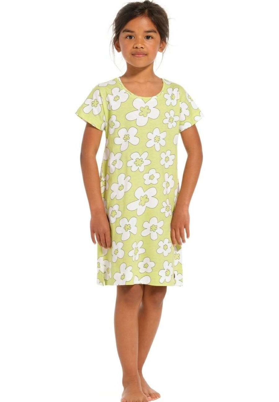 Rebelle Girls Nightshirts | Rebelle Girls Girls Short Sleeve Organic Cotton Nightdress 'Fabulous Fresh Flower'