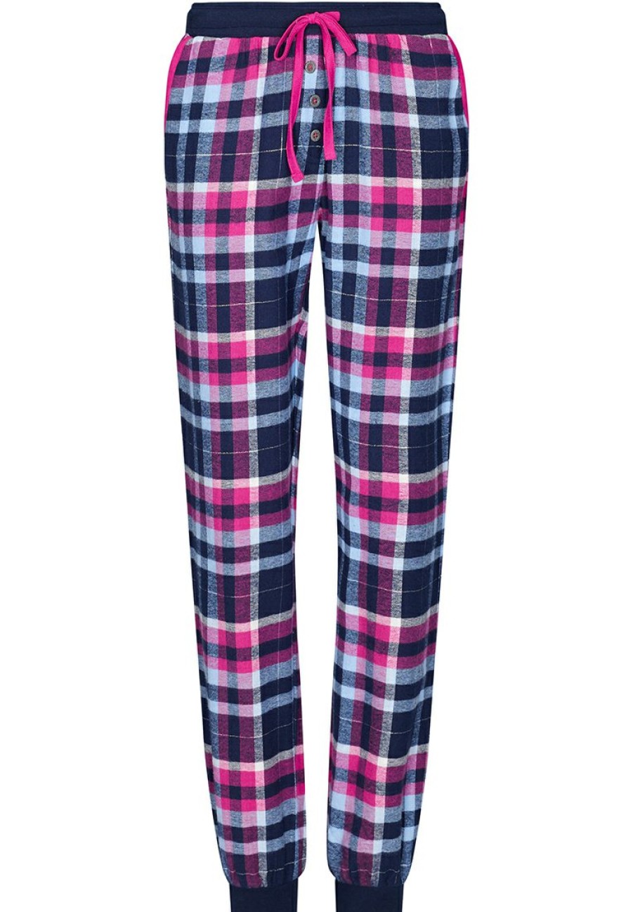 Rebelle Mix & Match | Rebelle Mix & Match Ladies Long Flannel Cuffed Pants 'Trendy Checks'