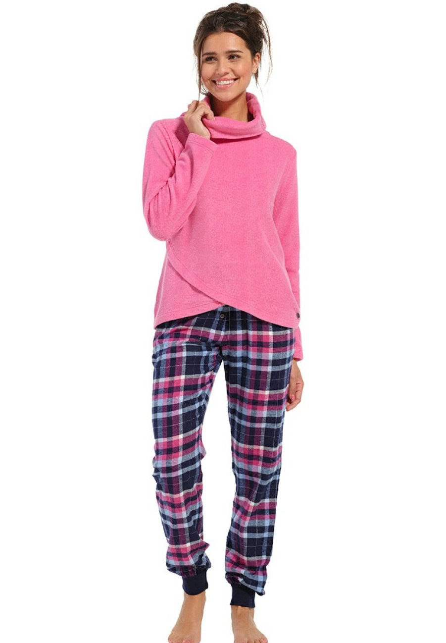 Rebelle Mix & Match | Rebelle Mix & Match Ladies Long Flannel Cuffed Pants 'Trendy Checks'