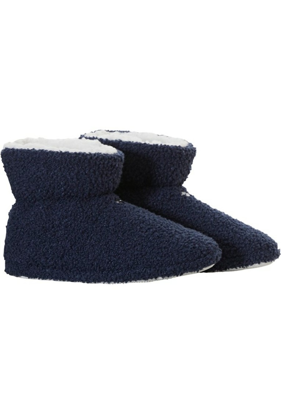 Pastunette Deluxe Slipper Boots, Blankets & More | Pastunette Deluxe Luxuxy Indoor House Boots 'Boucle Midnight Blue'