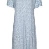 Pastunette Nightshirts | Pastunette Ladies Short Sleeve Nightdress With Buttons 'Flowery Blue'