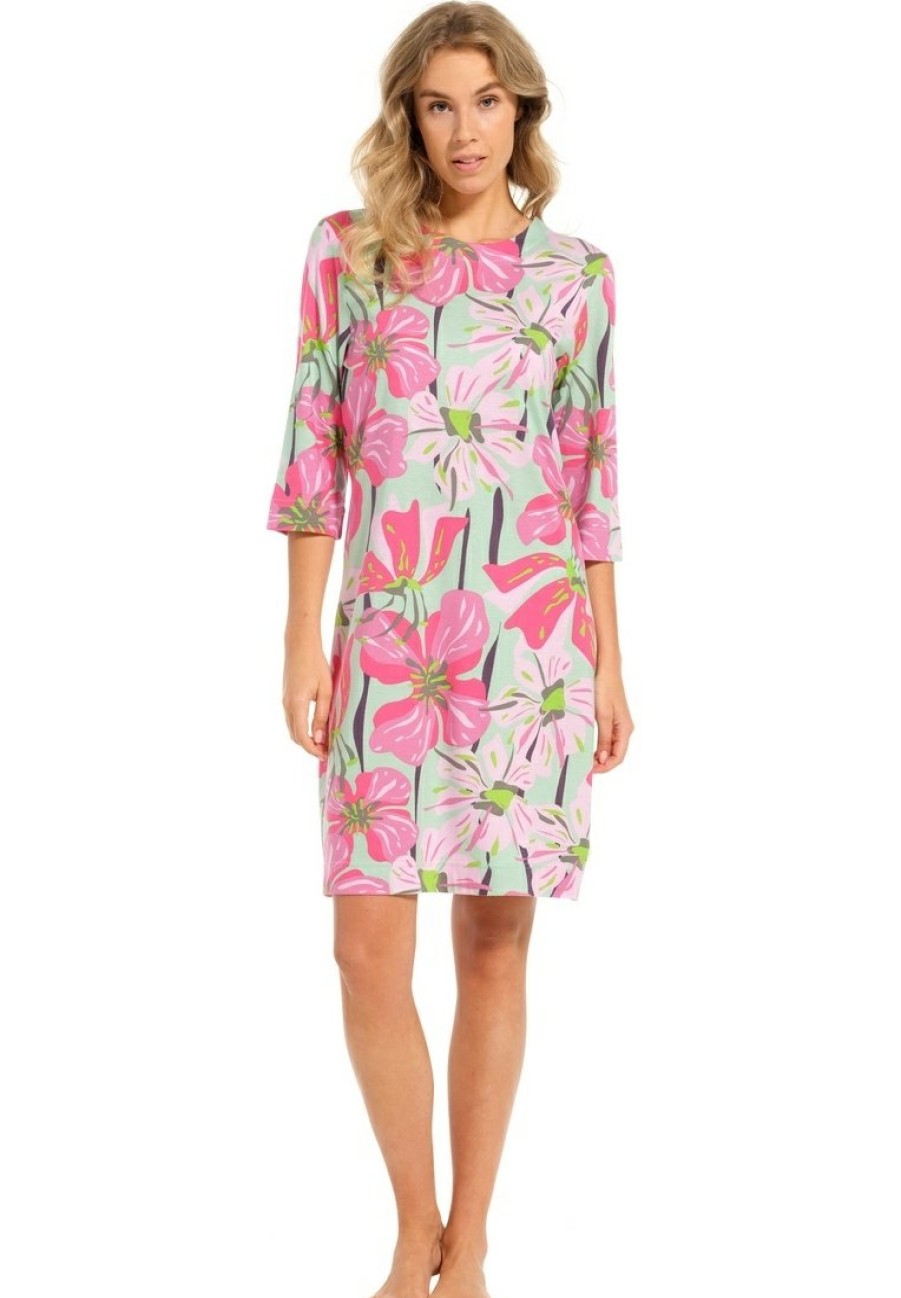 Pastunette Nightshirts | Pastunette Ladies 3/4 Sleeve Nightdress 'Floral Moments'